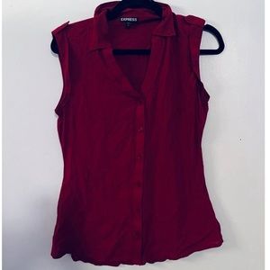 Express sleeveless portofino maroon x-small
